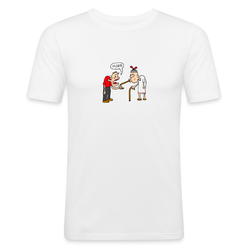 Slim fit shirt met Suske die Wiske een hoer noemt - white
