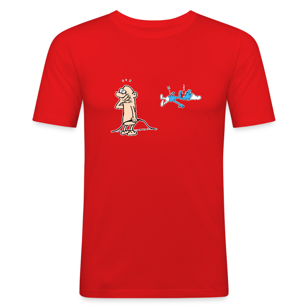 Slim fit shirt met sorrie smurf - red