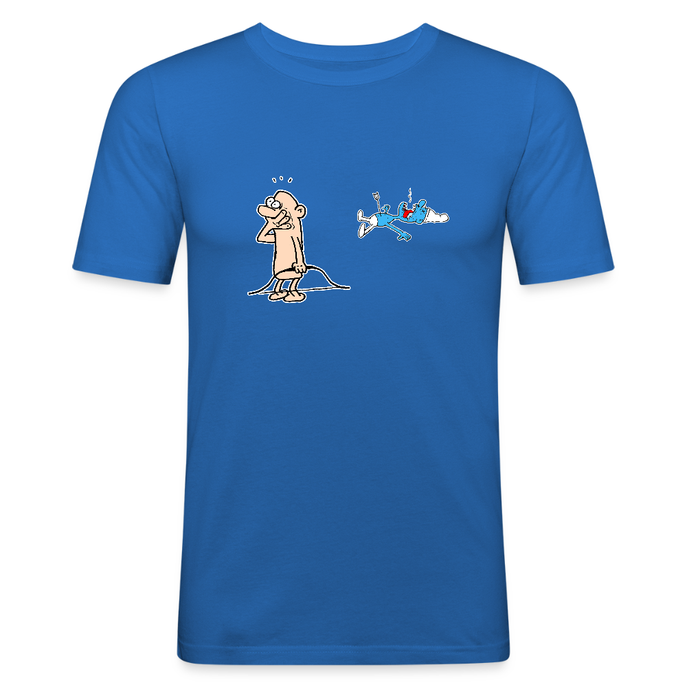 Slim fit shirt met sorrie smurf - royal blue