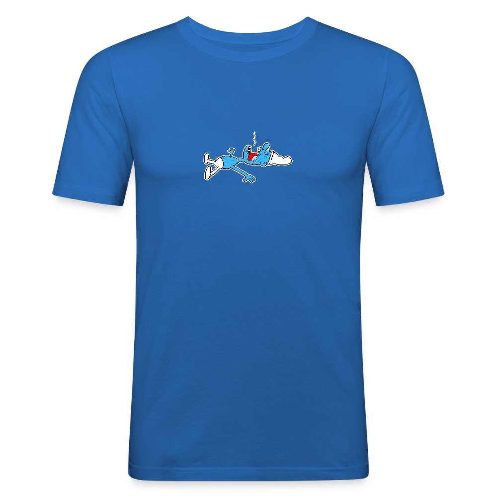Slim fit shirt met dode smurf - royal blue