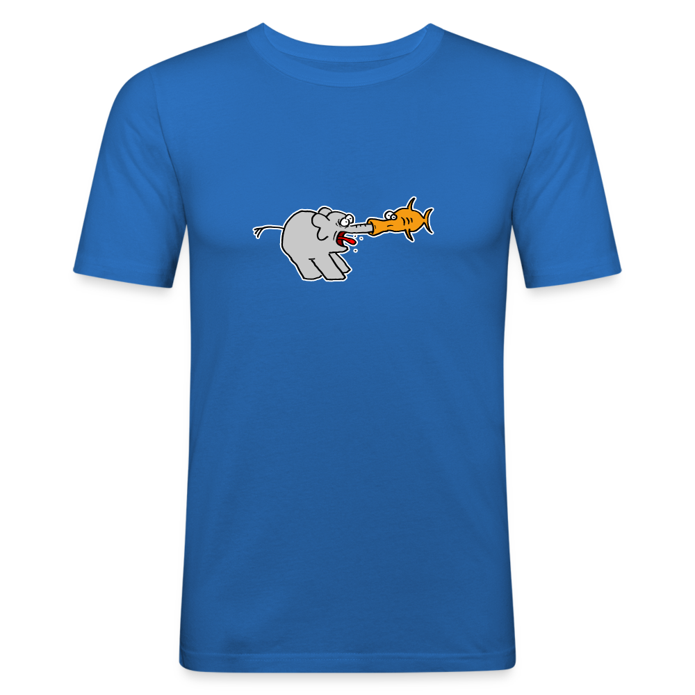Shirt met olifant en vis - royal blue