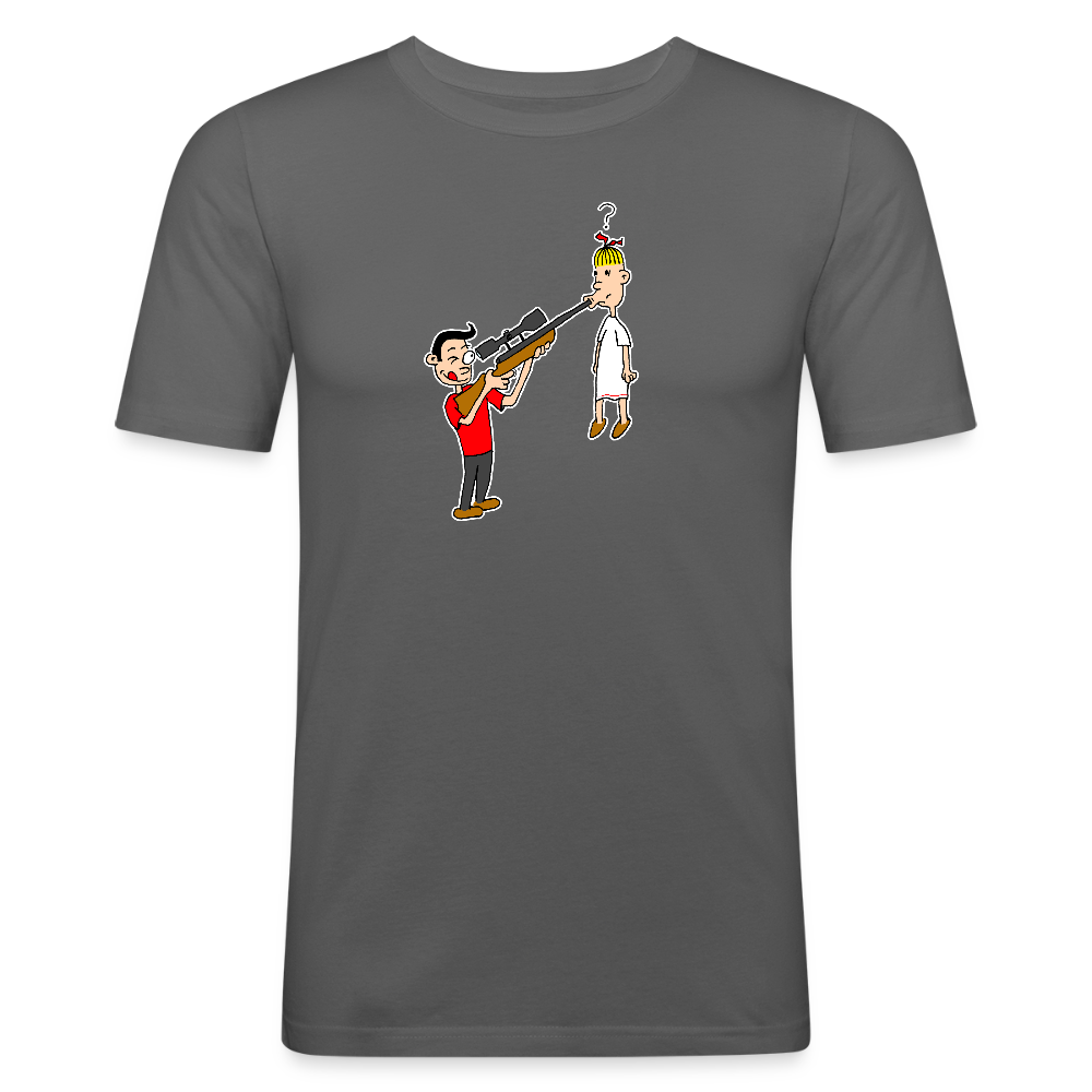 Shirt met Suske en Wiske en de Snode Sniper - graphite grey