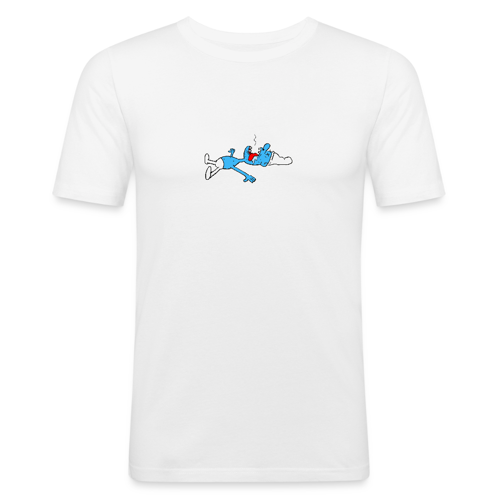 Slim fit shirt met dode smurf - white