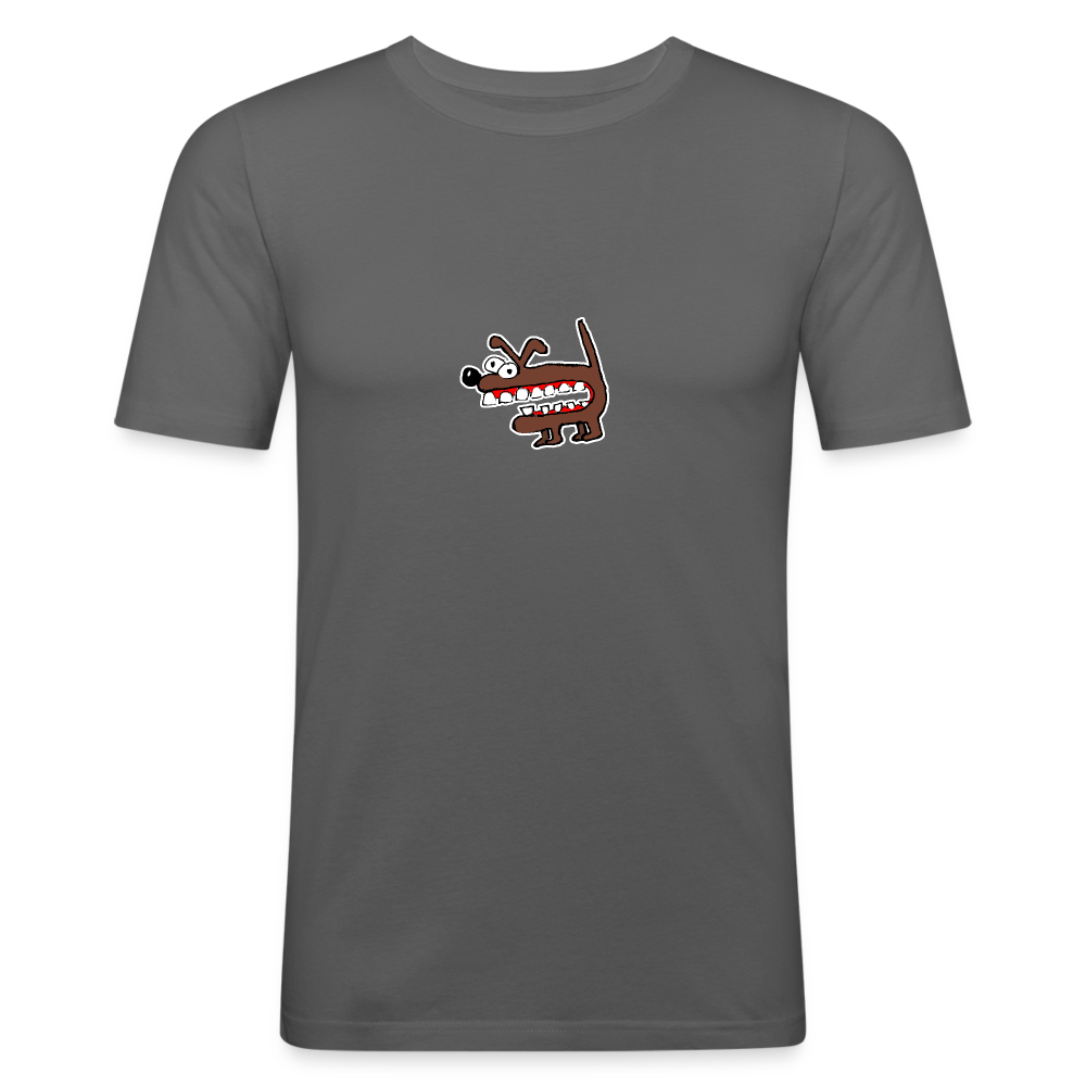 Shirt met bruine hond - graphite grey