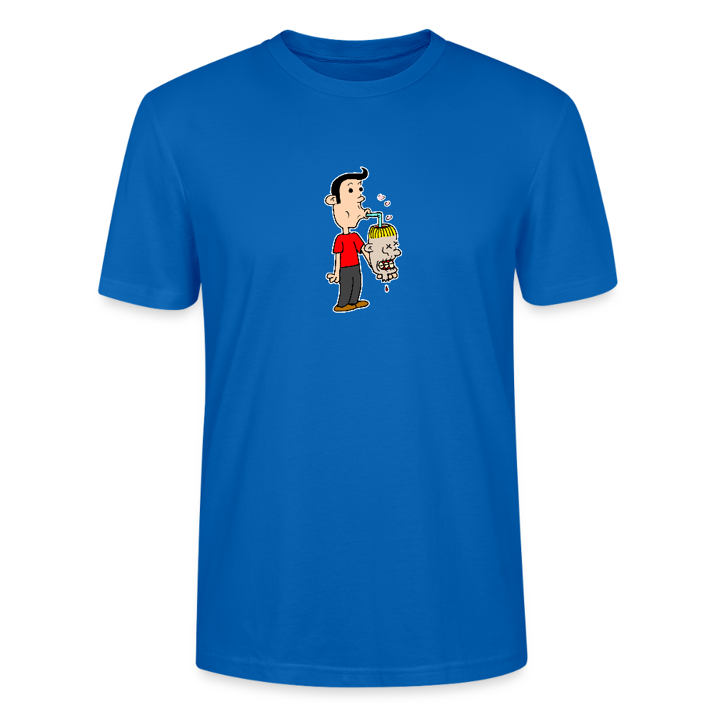 Regular fit shirt met Suske die iets uit Wiske haar schedel drinkt - peacock-blue