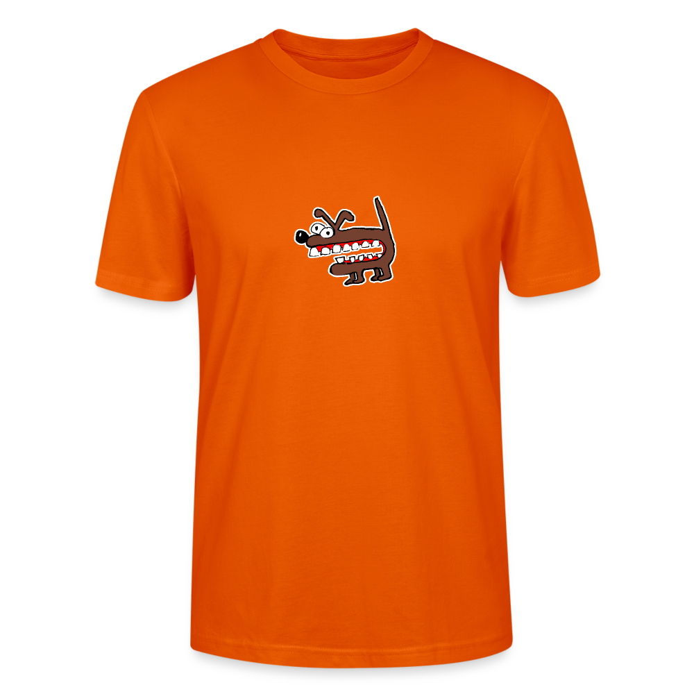 Shirt met bruine hond - bright orange