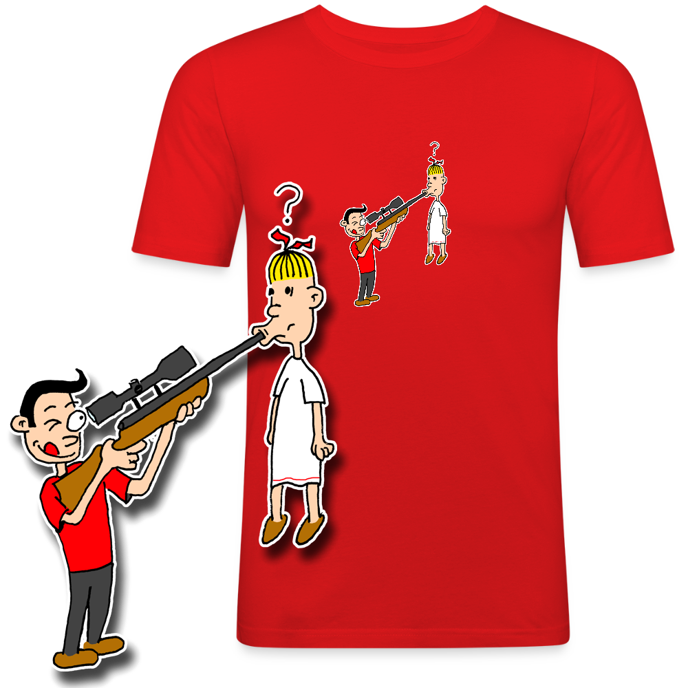 Slim fit shirt met Suske en Wiske en de Snode Sniper