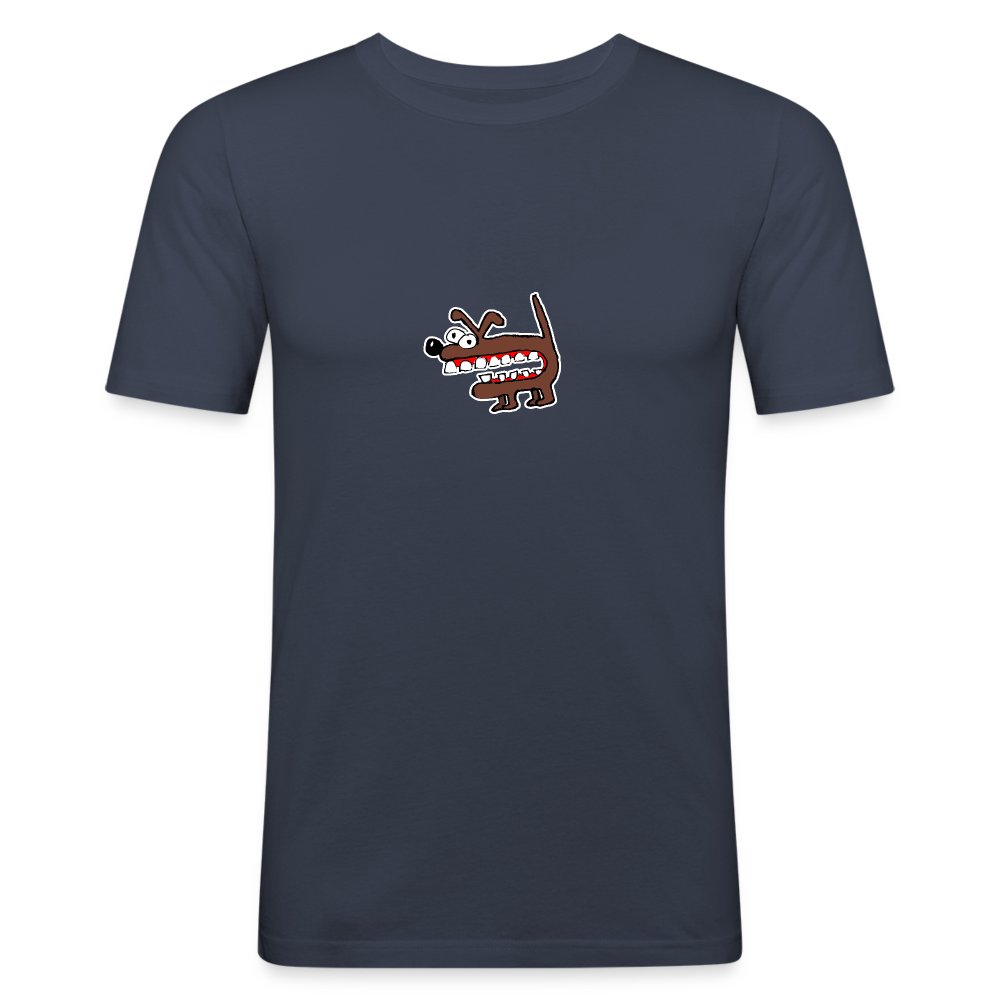 Shirt met bruine hond - navy
