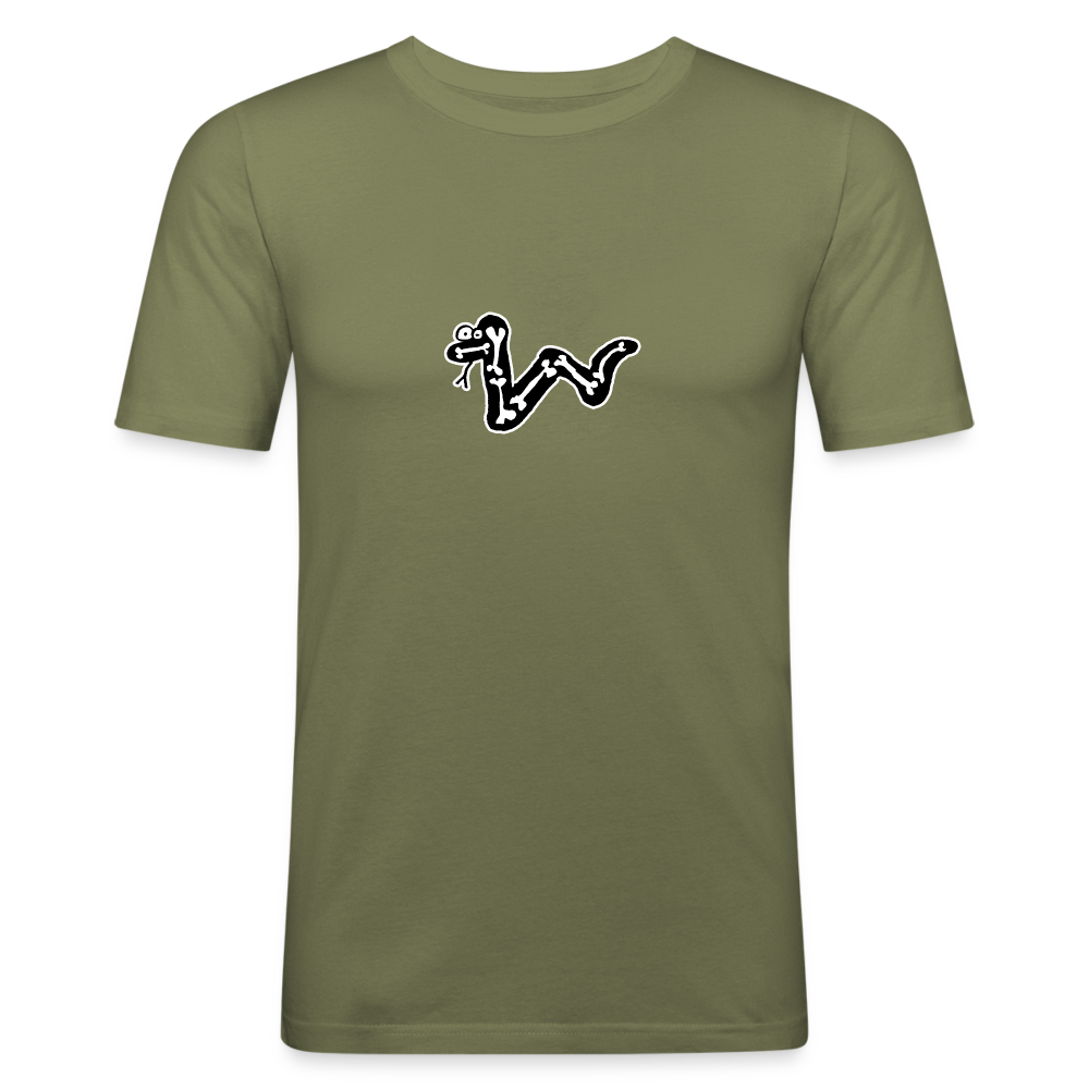 Shirt met slang met botten - khaki green