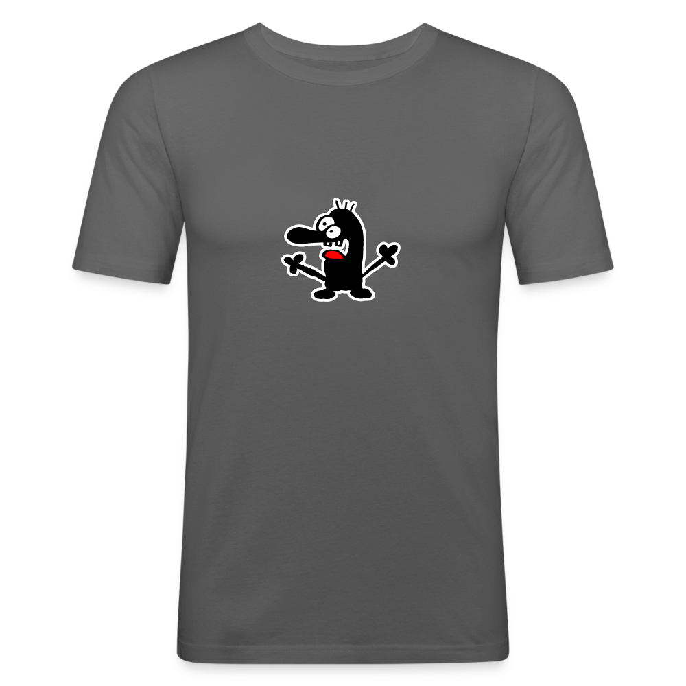 Shirt met poppetje - graphite grey