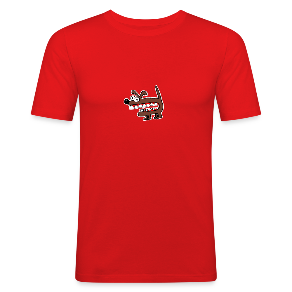 Shirt met bruine hond - red