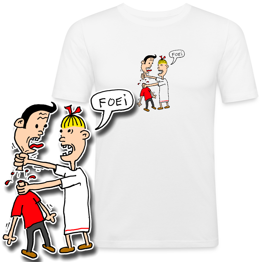 Slim fit shirt met Wiske die iets uitlegt aan Suske