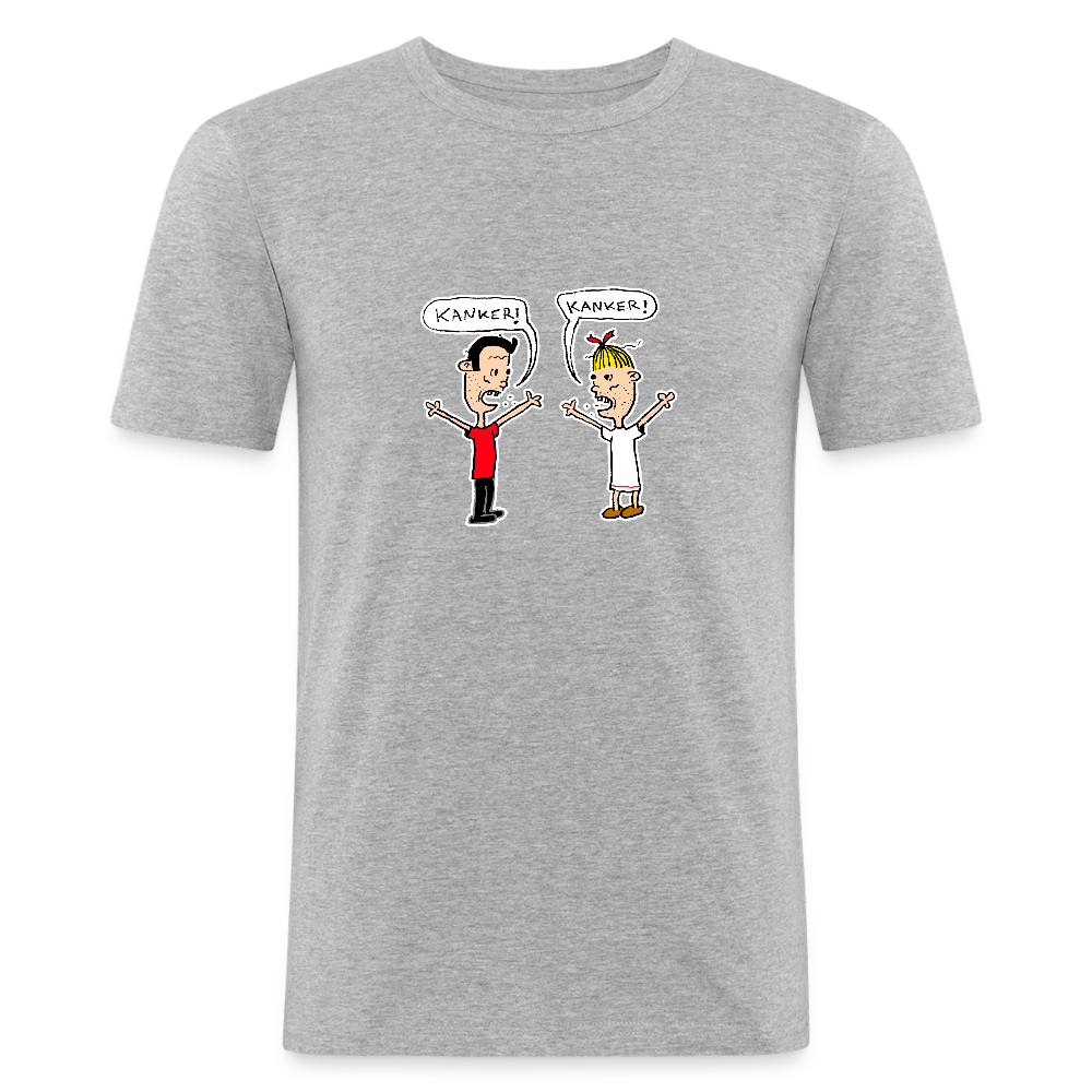 Shirt met Suske en Wiske die kanker roepen - heather grey