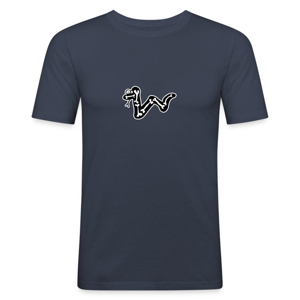 Shirt met slang met botten - navy