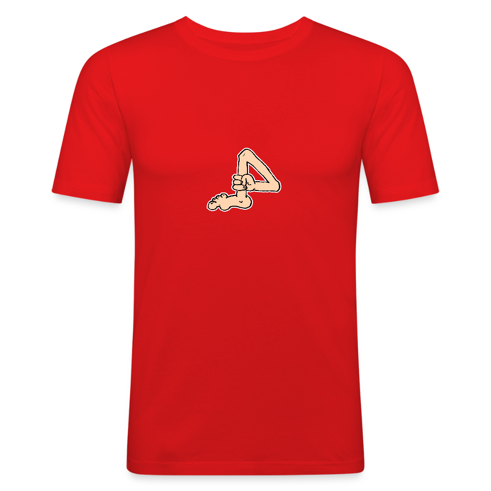 Shirt met voet met hand - red