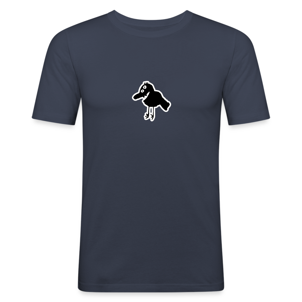 Shirt met vogel - navy