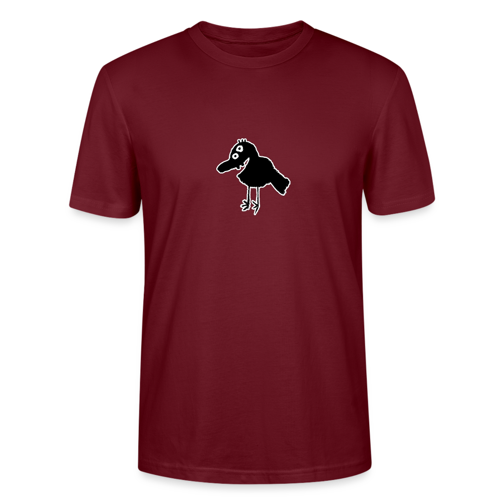 Shirt met vogel - burgundy