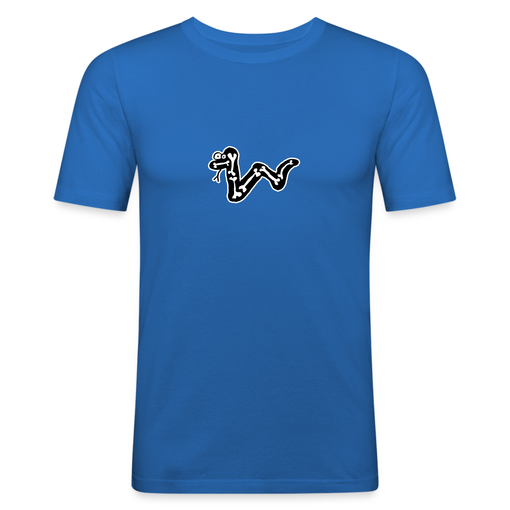 Shirt met slang met botten - royal blue