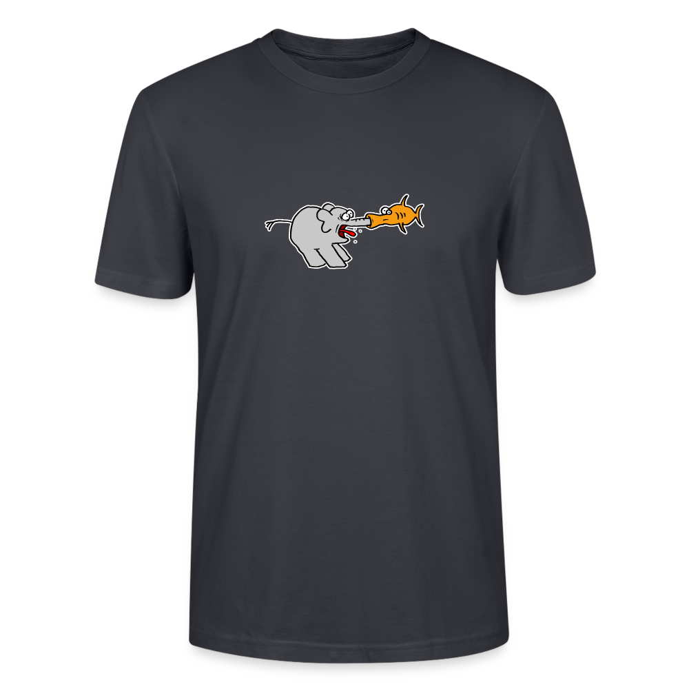 Shirt met olifant en vis - India Ink Grey