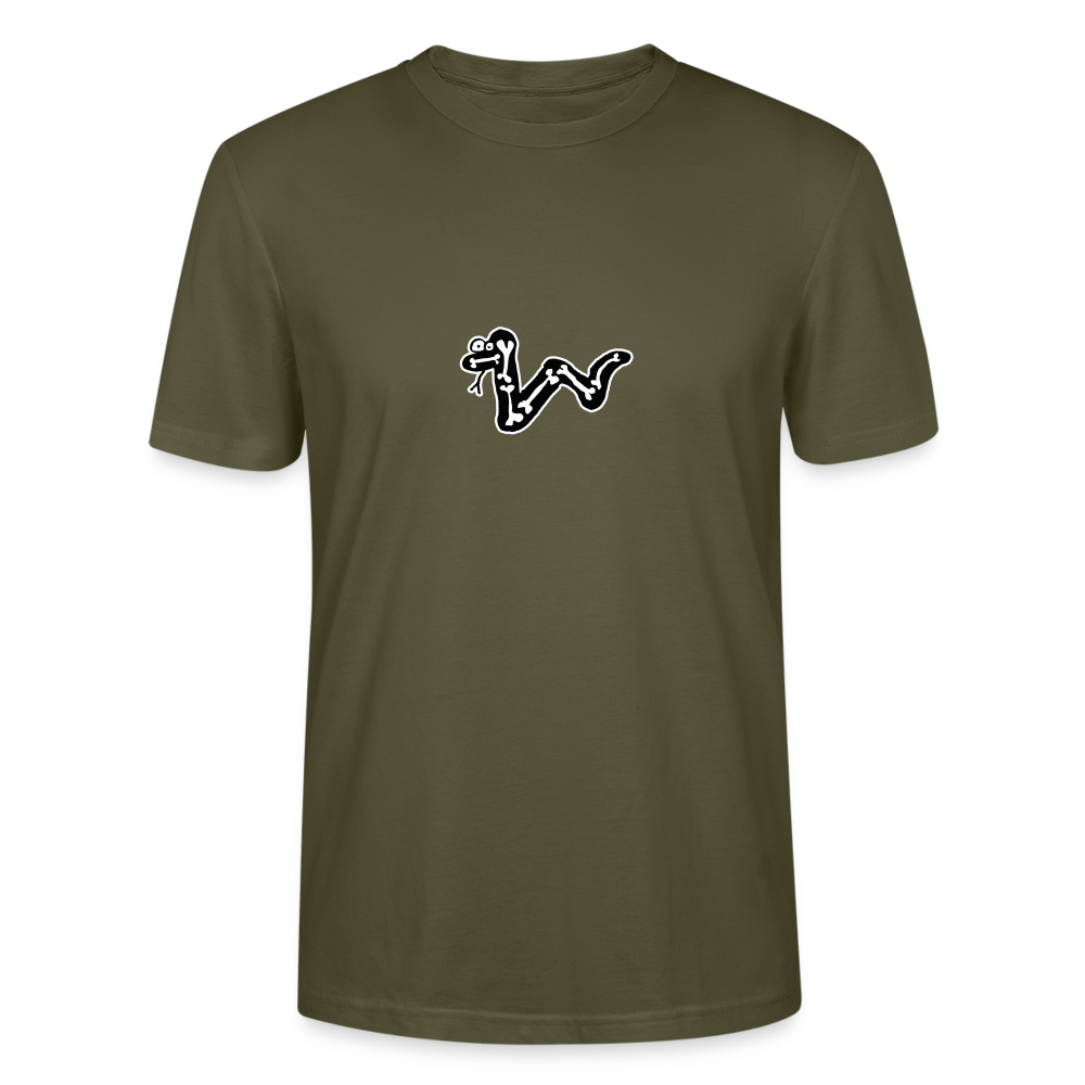 Shirt met slang met botten - khaki