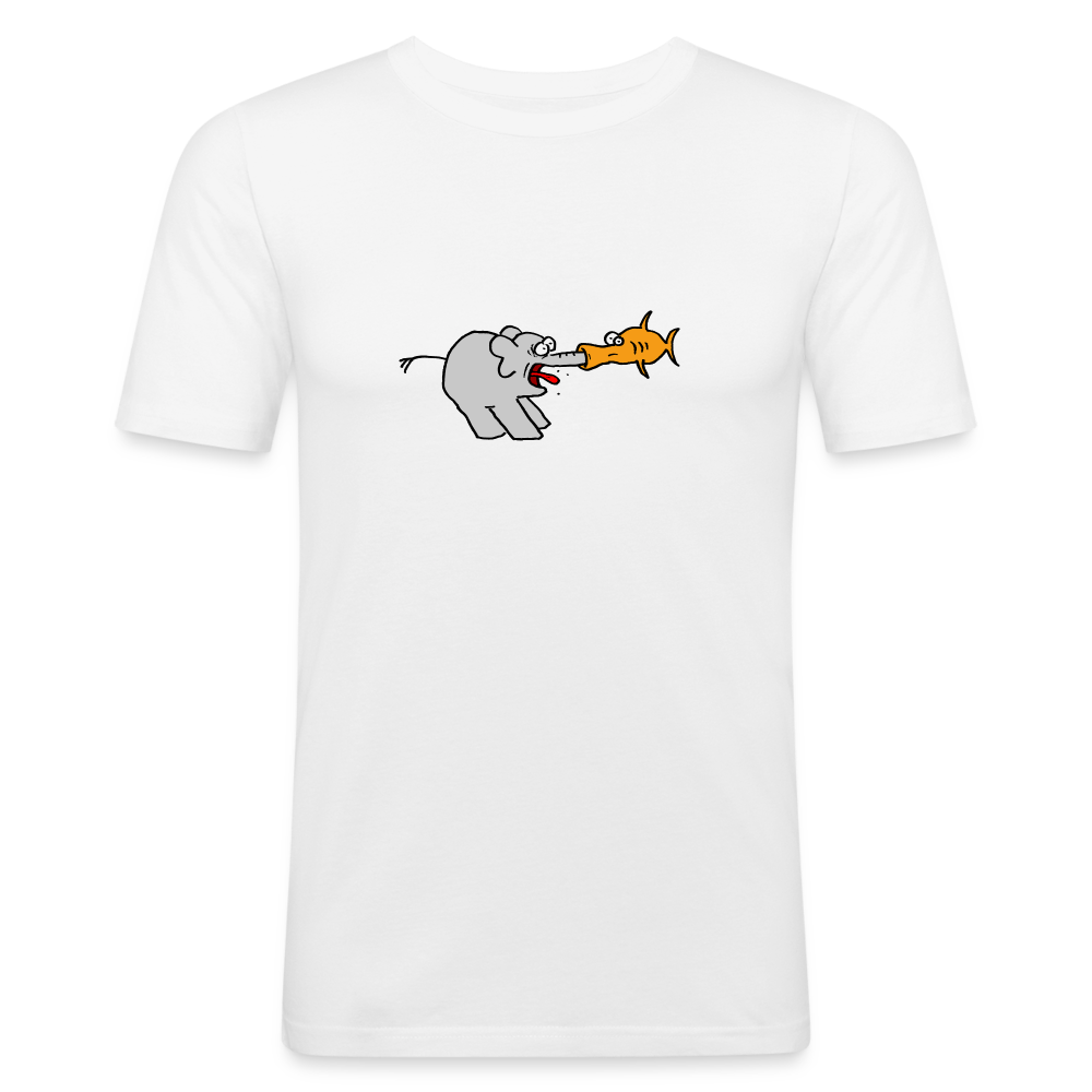 Shirt met olifant en vis - white