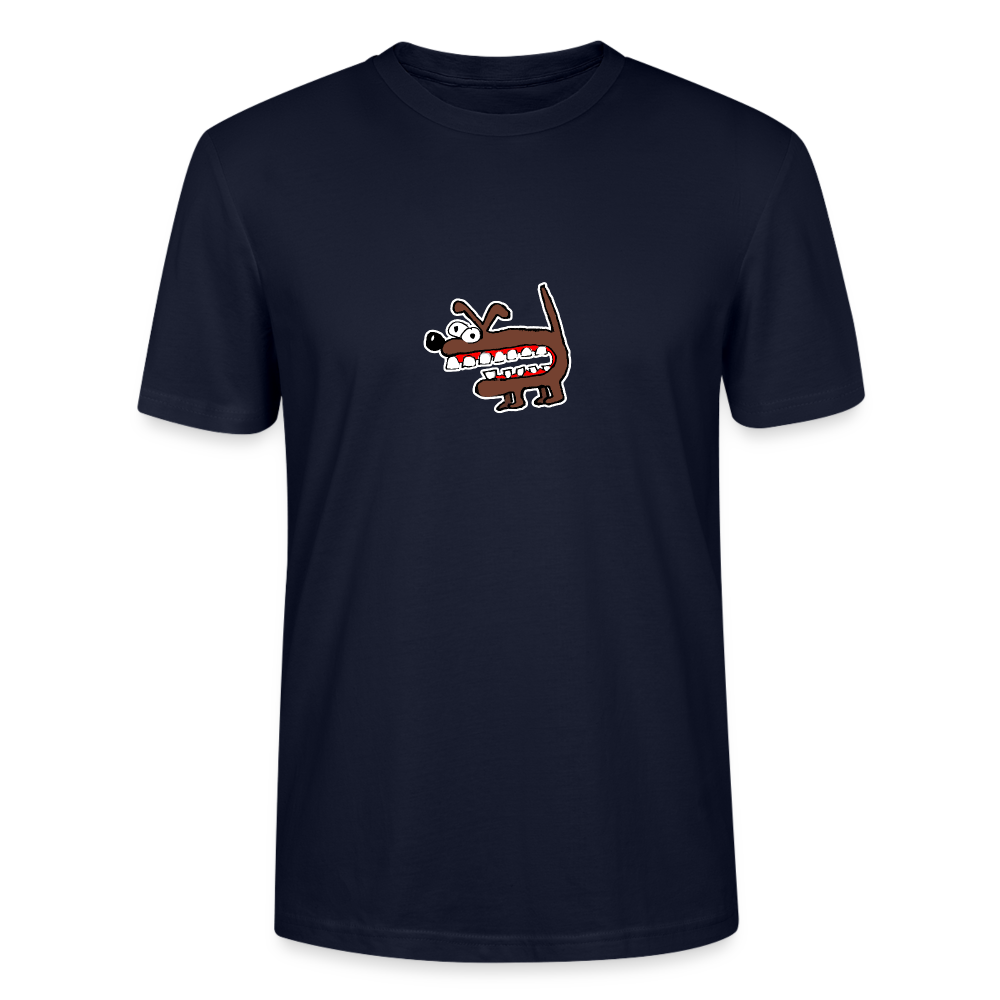 Shirt met bruine hond - navy