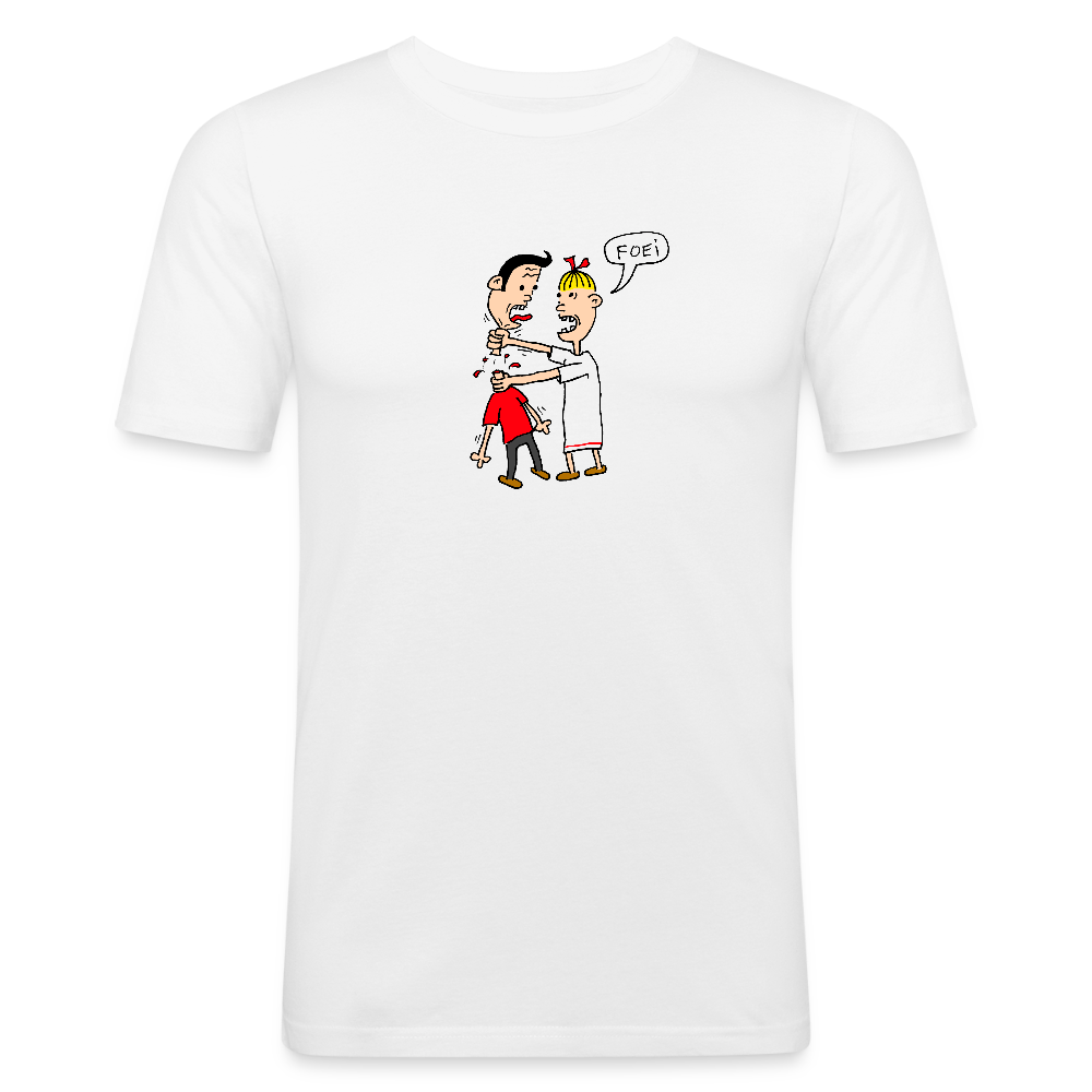 Slim fit shirt met Wiske die iets uitlegt aan Suske - white