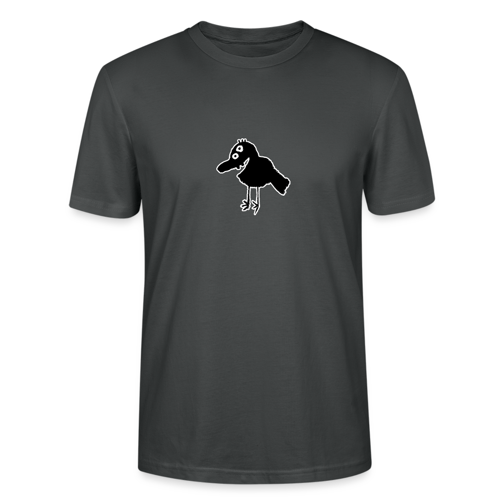 Shirt met vogel - anthracite