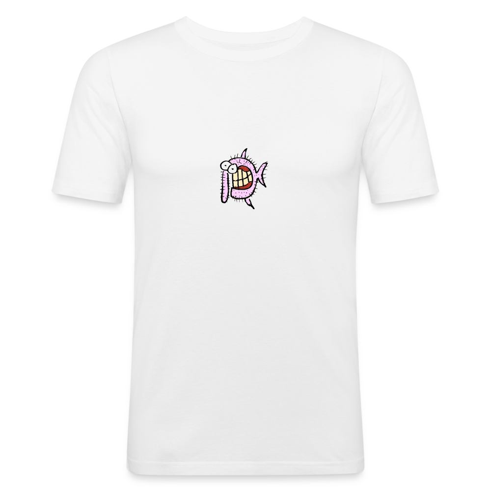 Shirt met harige vis - white