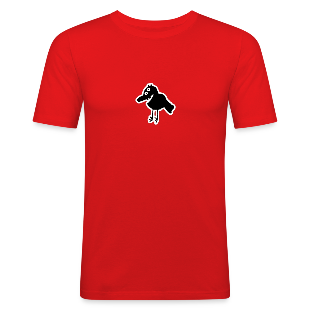 Shirt met vogel - red