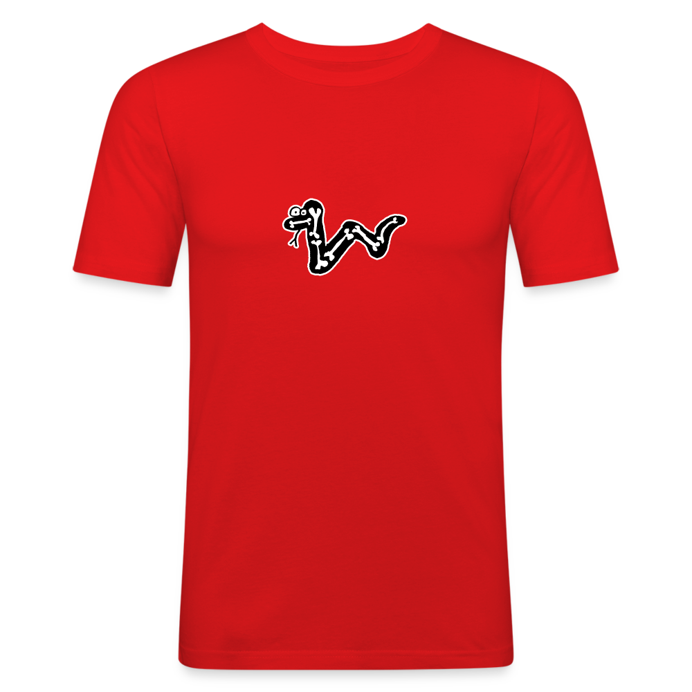 Shirt met slang met botten - red