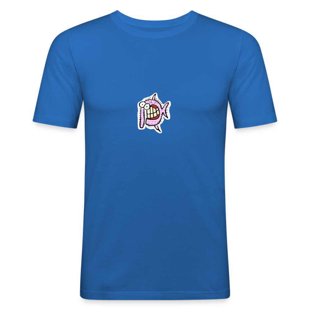 Shirt met harige vis - royal blue