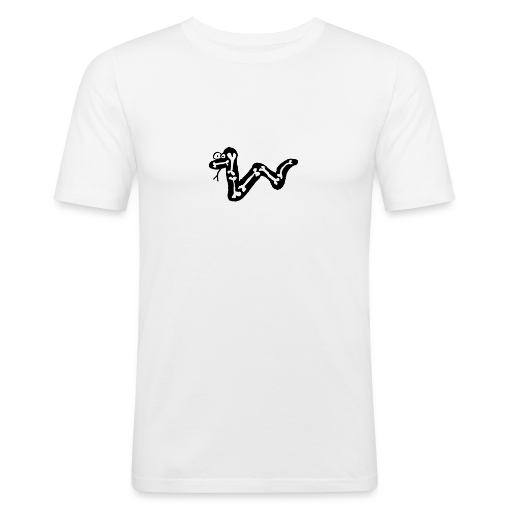 Shirt met slang met botten - white