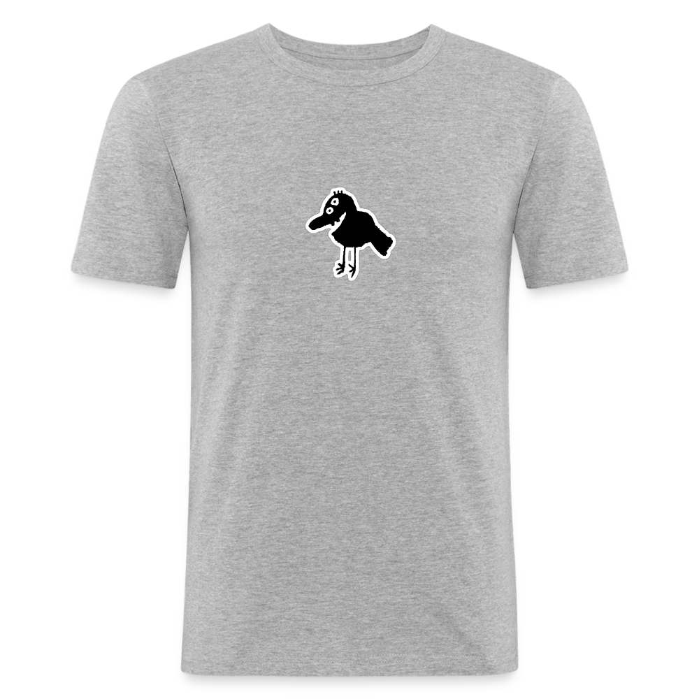 Shirt met vogel - heather grey