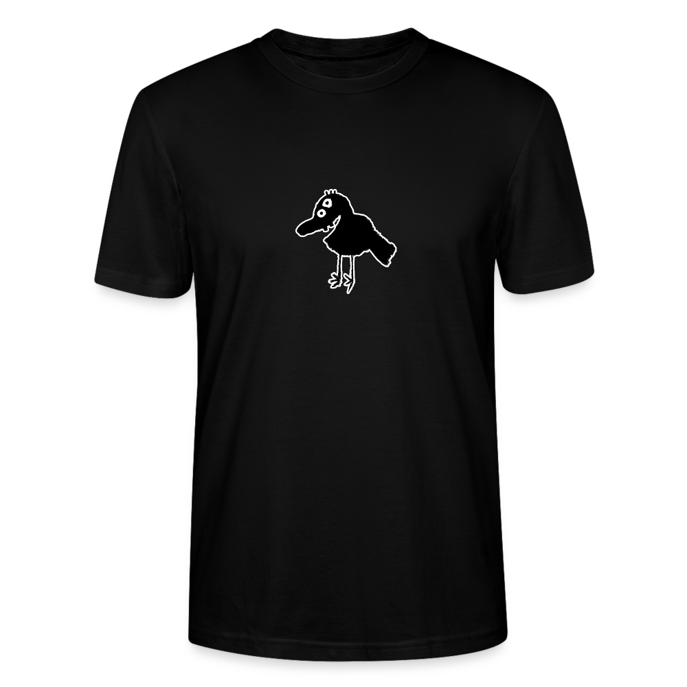 Shirt met vogel - black