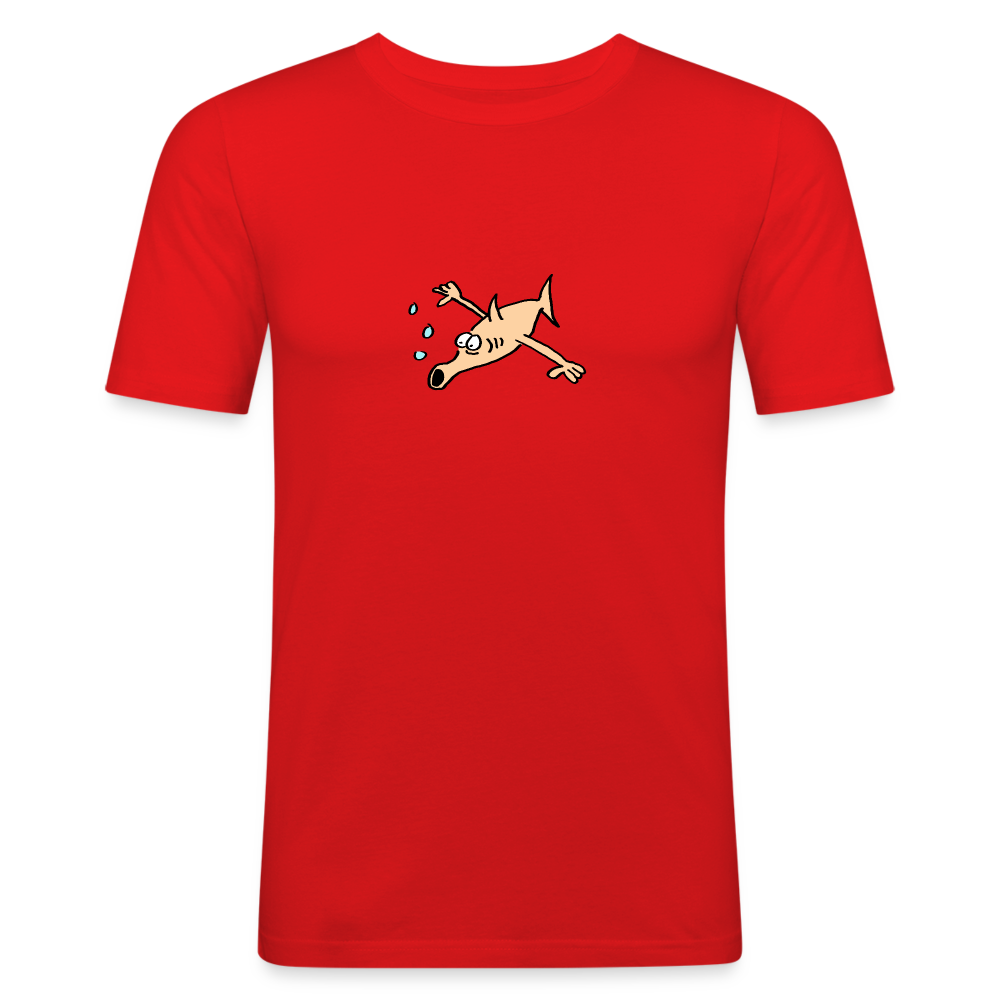 Shirt met vis met armen - red