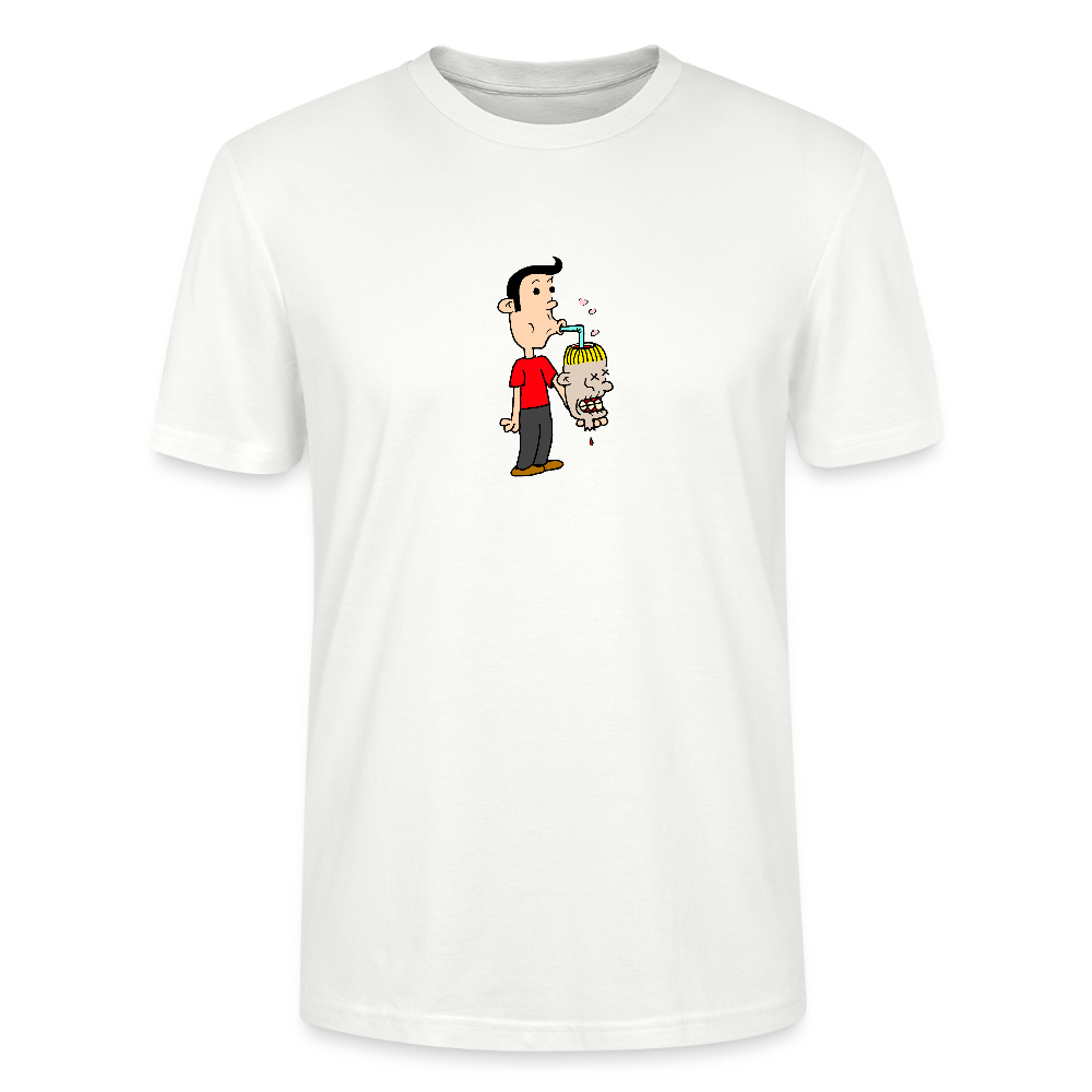 Regular fit shirt met Suske die iets uit Wiske haar schedel drinkt - white