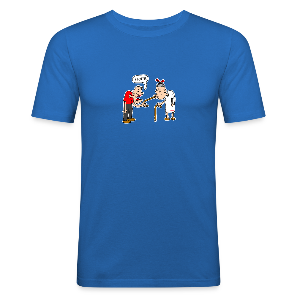 Slim fit shirt met Suske die Wiske een hoer noemt - royal blue