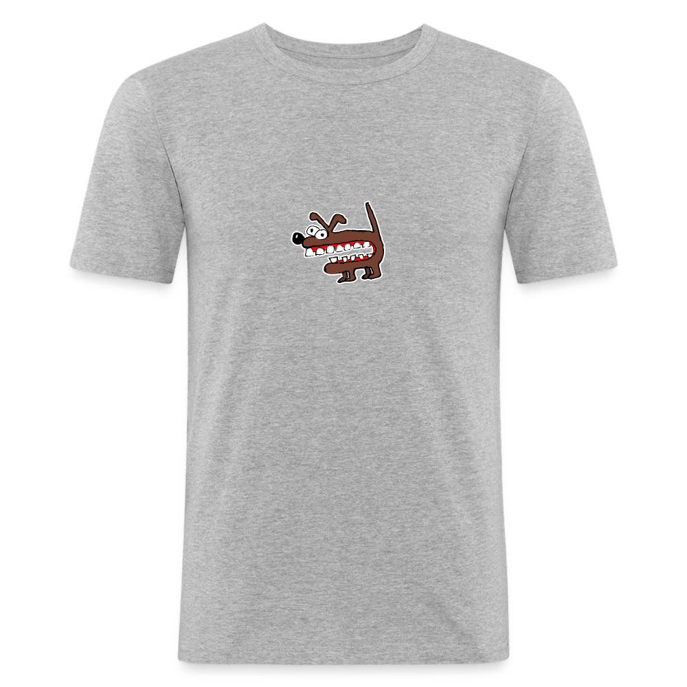 Shirt met bruine hond - heather grey