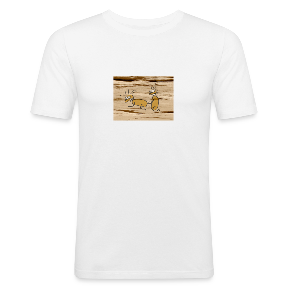 Shirt met erotische grotwandkunst 2 - white