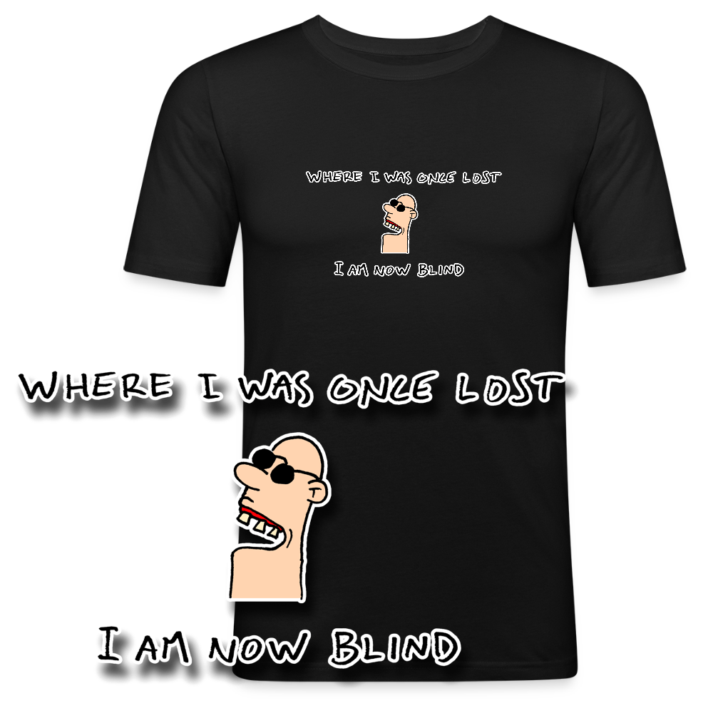 Slim fit shirt met wijze spreuk