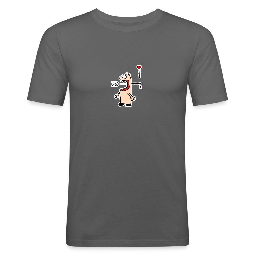 Shirt met pijlenslikker - graphite grey