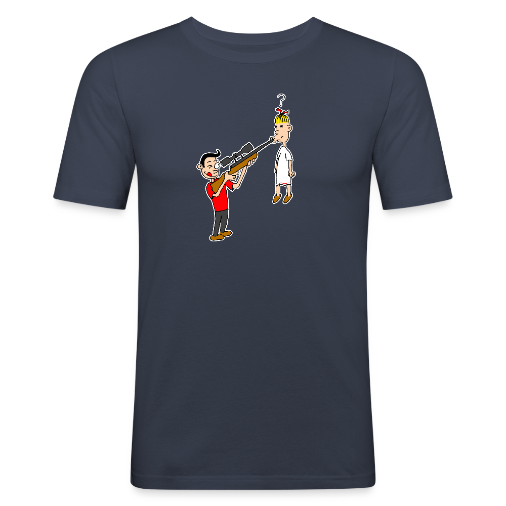 Shirt met Suske en Wiske en de Snode Sniper - navy