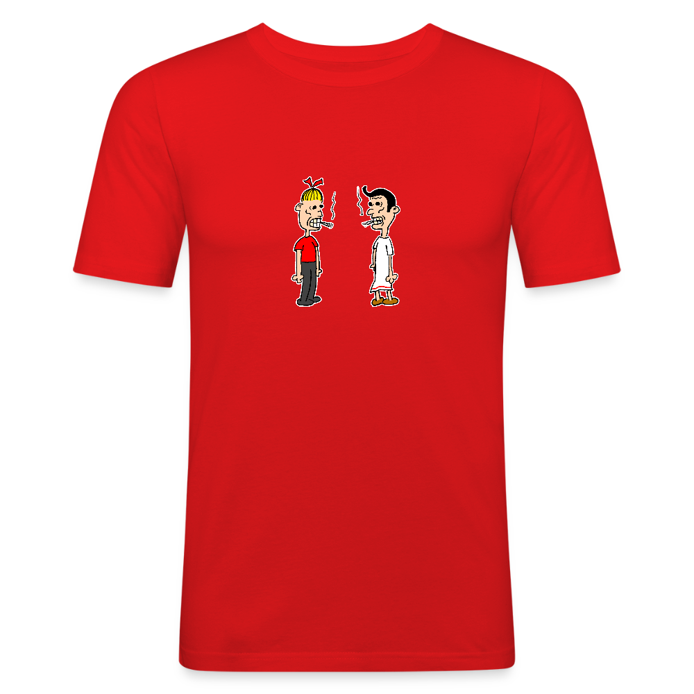 Shirt met Suske en Wiske die roken - red