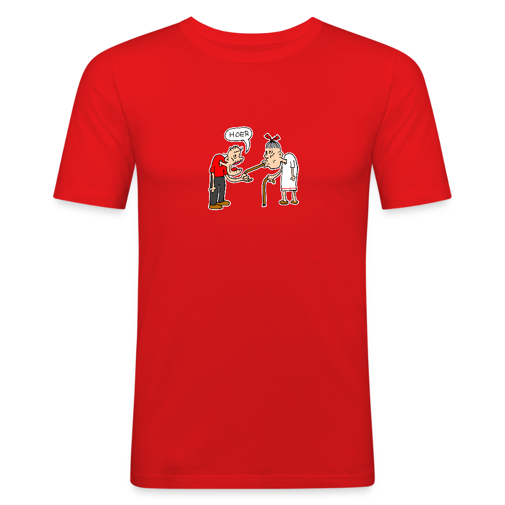 Slim fit shirt met Suske die Wiske een hoer noemt - red