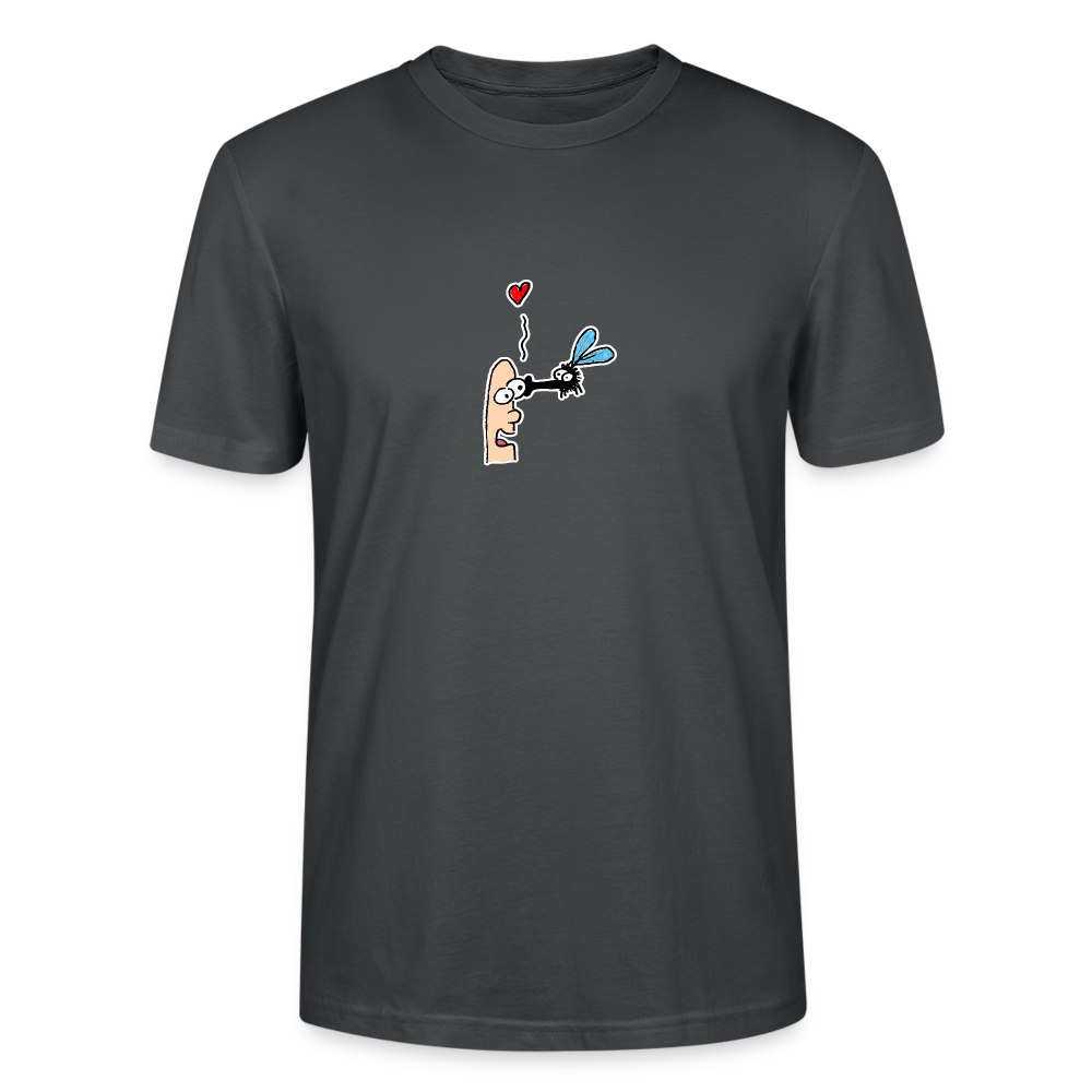 Shirt met aardige vlieg - anthracite