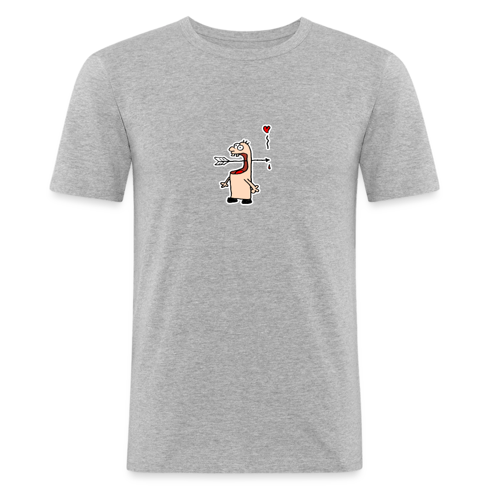 Shirt met pijlenslikker - heather grey