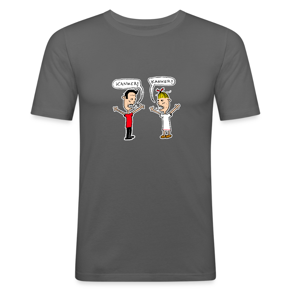 Shirt met Suske en Wiske die kanker roepen - graphite grey