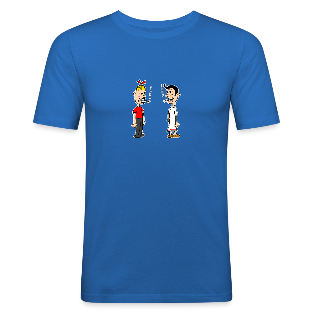 Shirt met Suske en Wiske die roken - royal blue