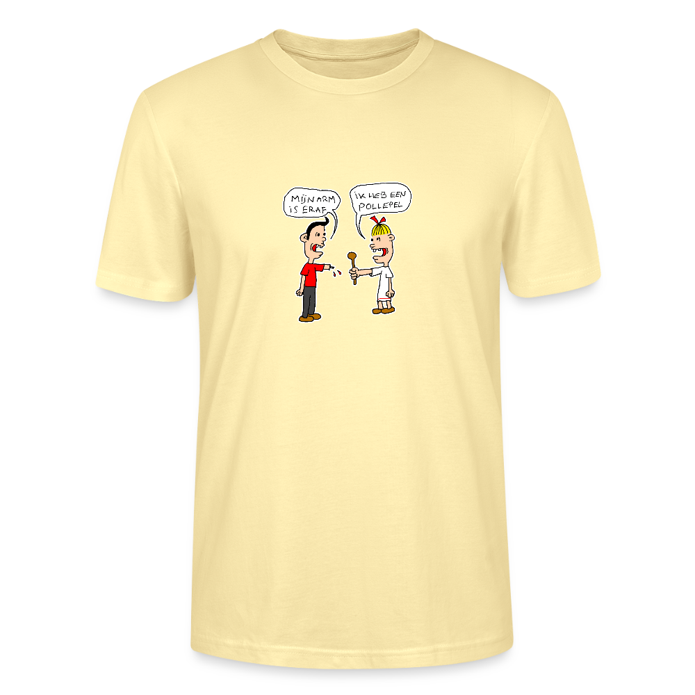 Regular fit shirt met Suske en Wiske die een praatje maken - cream